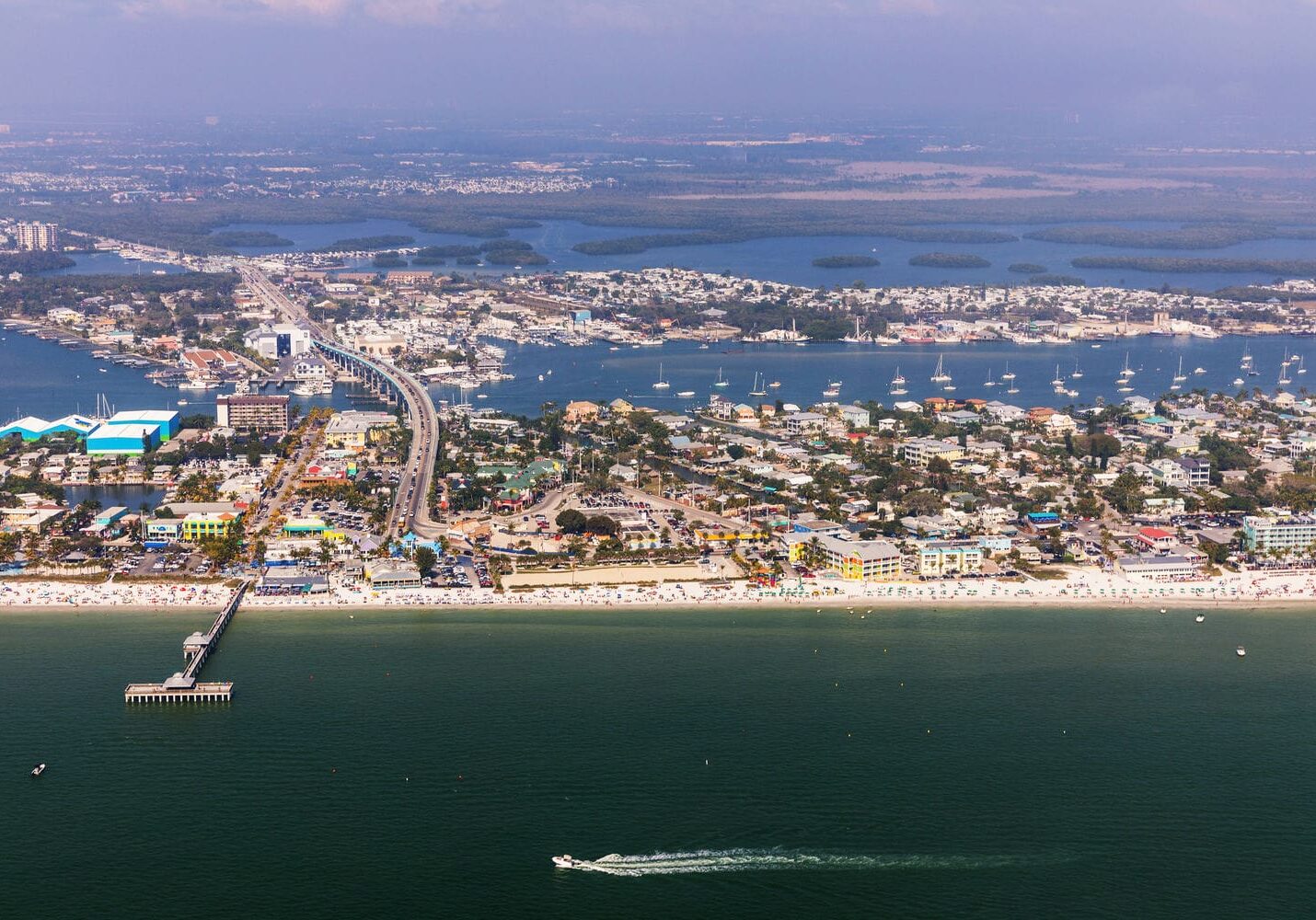 birds eye view of estero florida neighbourhood