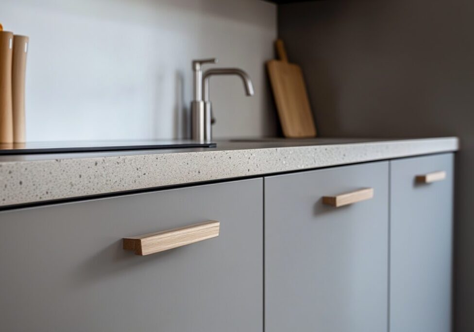 perfectly aligned kitchen cabinets